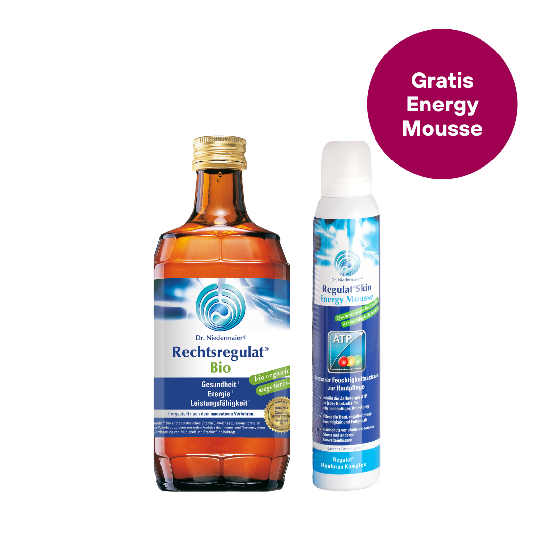 Rechtsregulat® Bio mit gratis Skin Energy Mousse