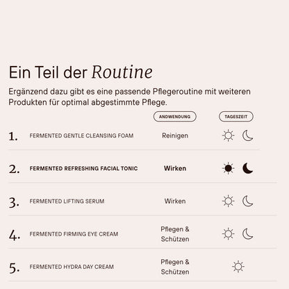 Fermented Refreshing Facial Tonic in der Pflegeroutine