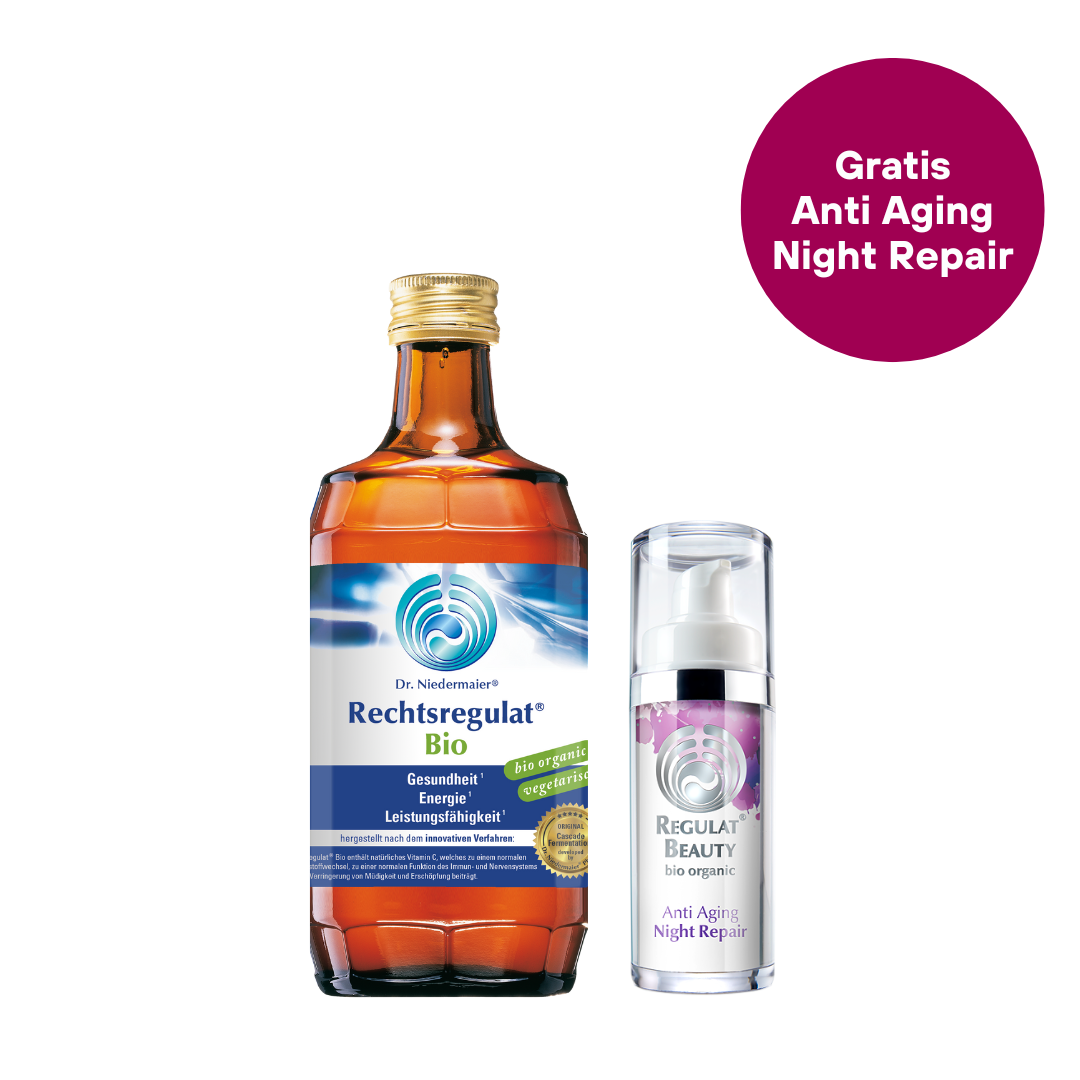 Rechtsregulat® Bio mit gratis Beauty Anti Aging Night Repair